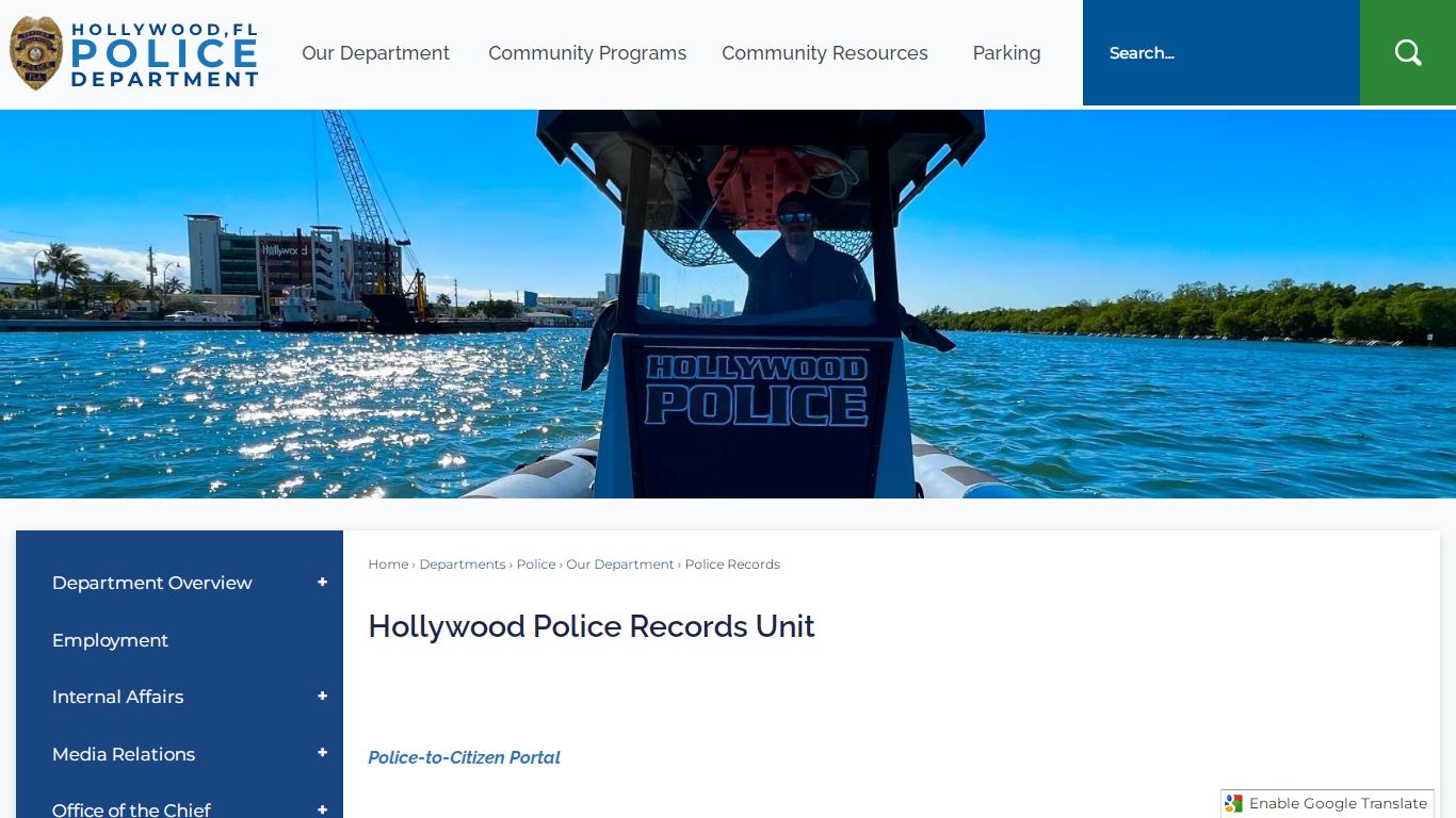 Hollywood Police Records Unit | Hollywood, FL - Official Website